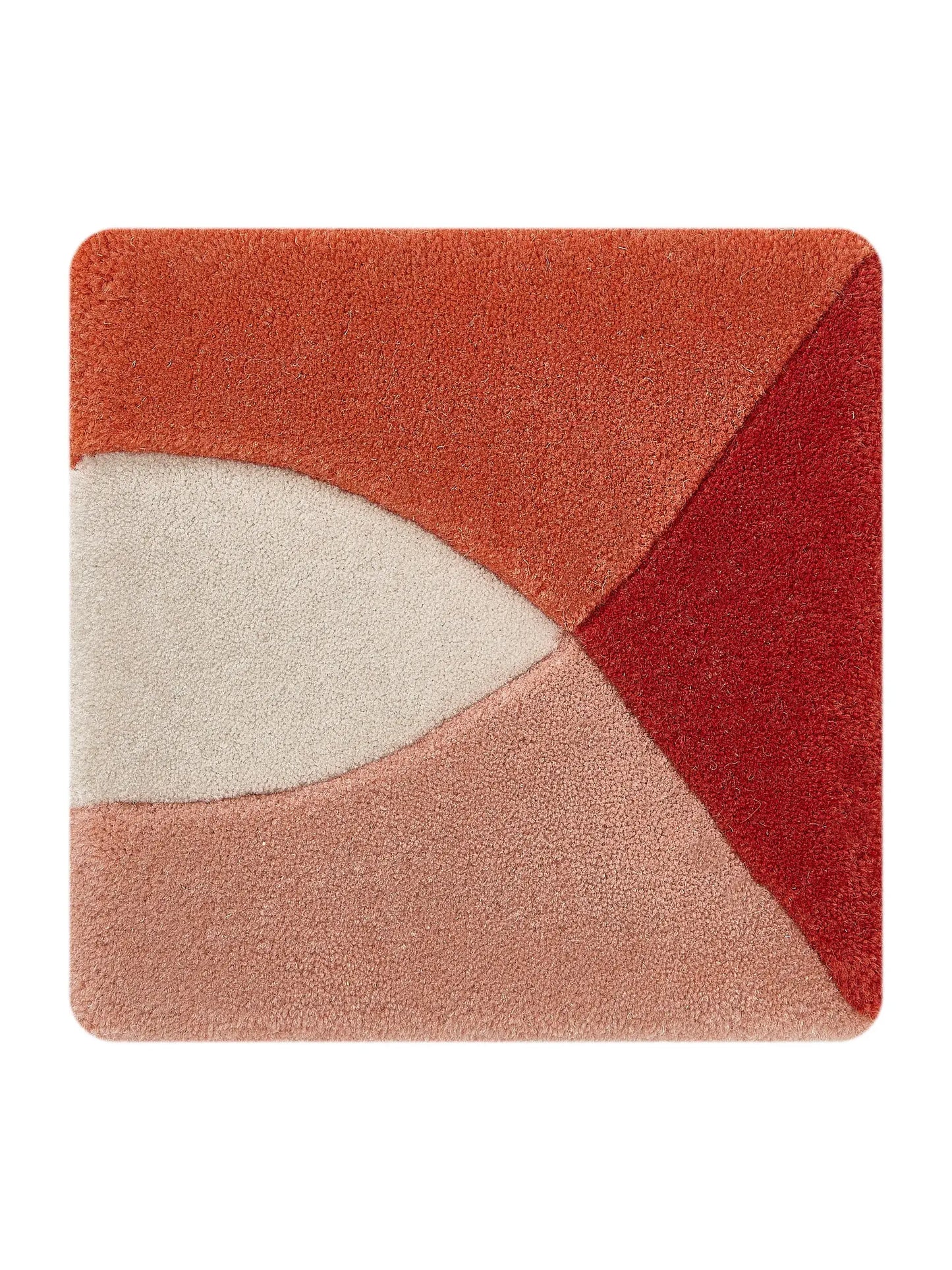 Bold Red New Zealand Wool Statement Rug