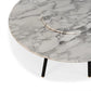 Round Outdoor Dining Table with Carrara Marble Top