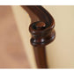 American Fireside Chair with Neutral Upholstery and Mahogany Frame