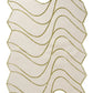 Cream Flowing Line Pattern Elegant Wool-Blend Rug