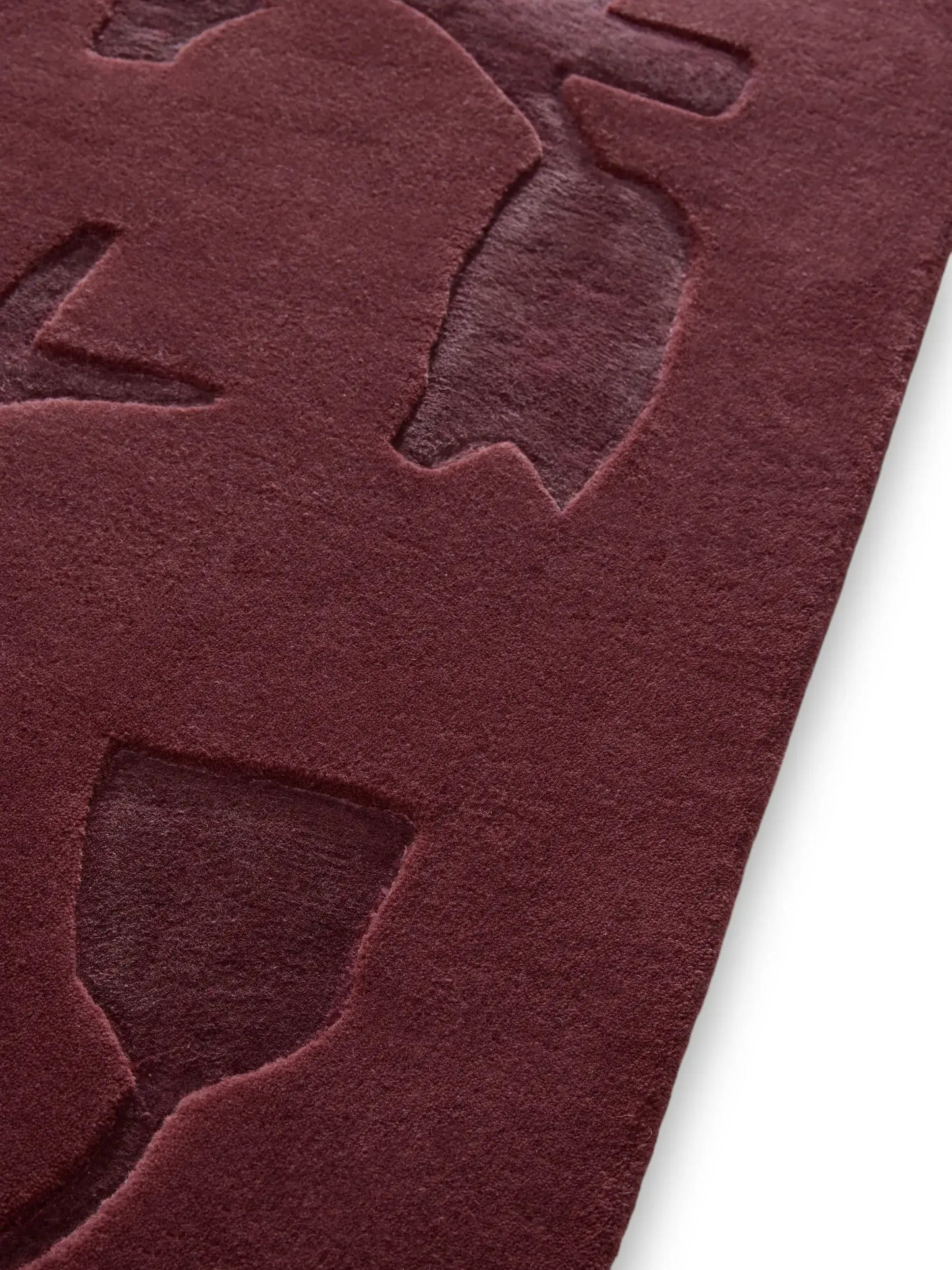 Botanical Motif Wool & Lyocell Rug