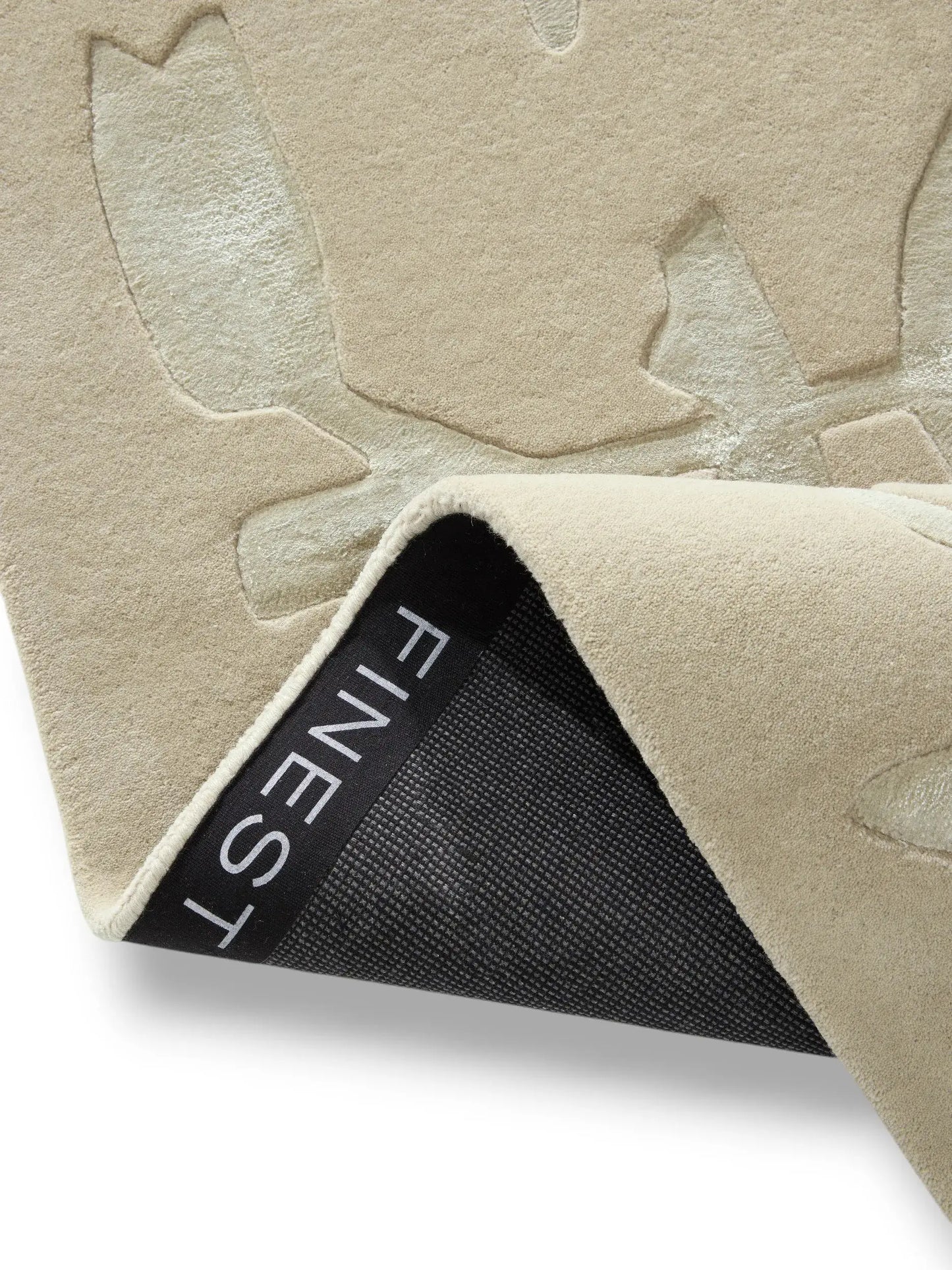 Botanical Motif Wool & Lyocell Rug