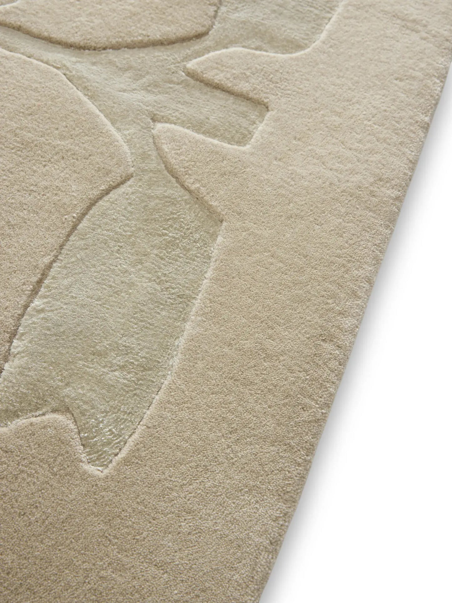 Botanical Motif Wool & Lyocell Rug