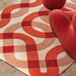 Bold Red New Zealand Wool Statement Rug