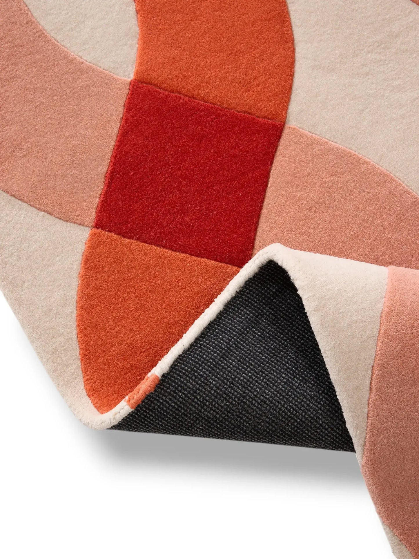 Bold Red New Zealand Wool Statement Rug