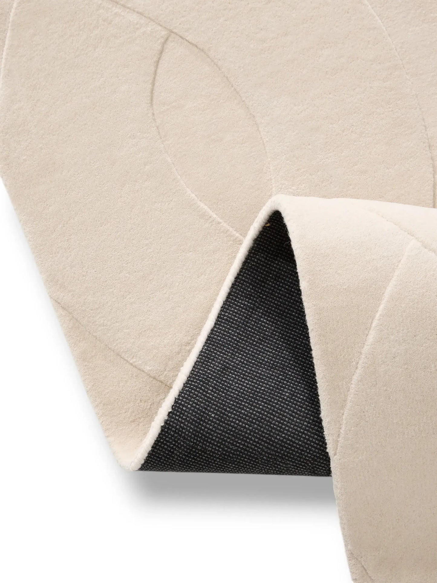 Cream Solid Design Premium Wool Rug