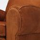 Pair of French Art Deco Moustache Leather Club Chairs in Rawhide Finish