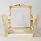 Pair of French Art Deco Moustache Leather Club Chairs in Rawhide Finish