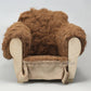 Pair of French Art Deco Moustache Leather Club Chairs in Rawhide Finish