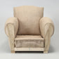 Pair of French Art Deco Moustache Leather Club Chairs in Rawhide Finish