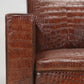 Genuine Alligator French Art Deco Club Chairs