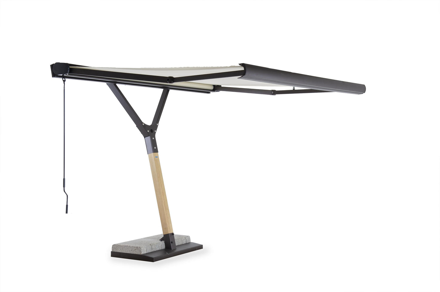 Salento Contemporary Outdoor Parasol with Lateral Support Pole