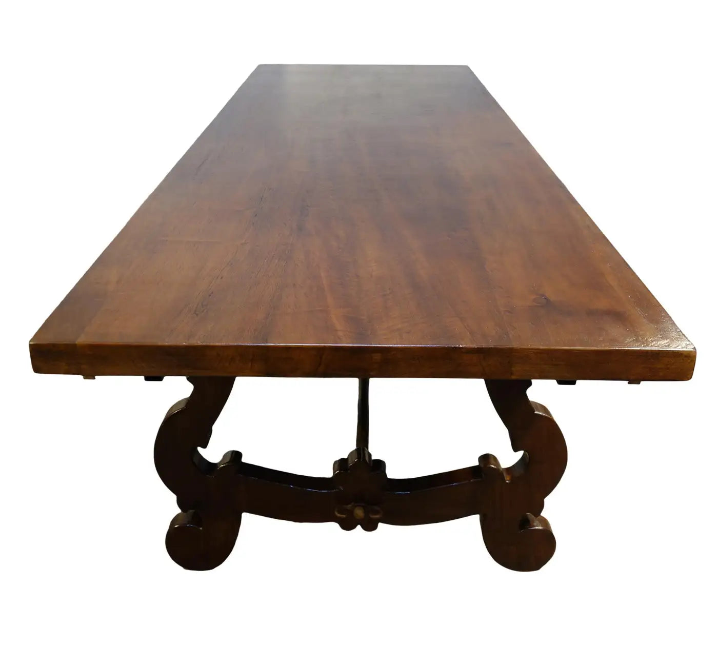 17th C Refectory Style Italian Walnut Dining Table with End Extensions to order