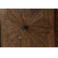 Close-up of a wooden surface with a hexagonal knob