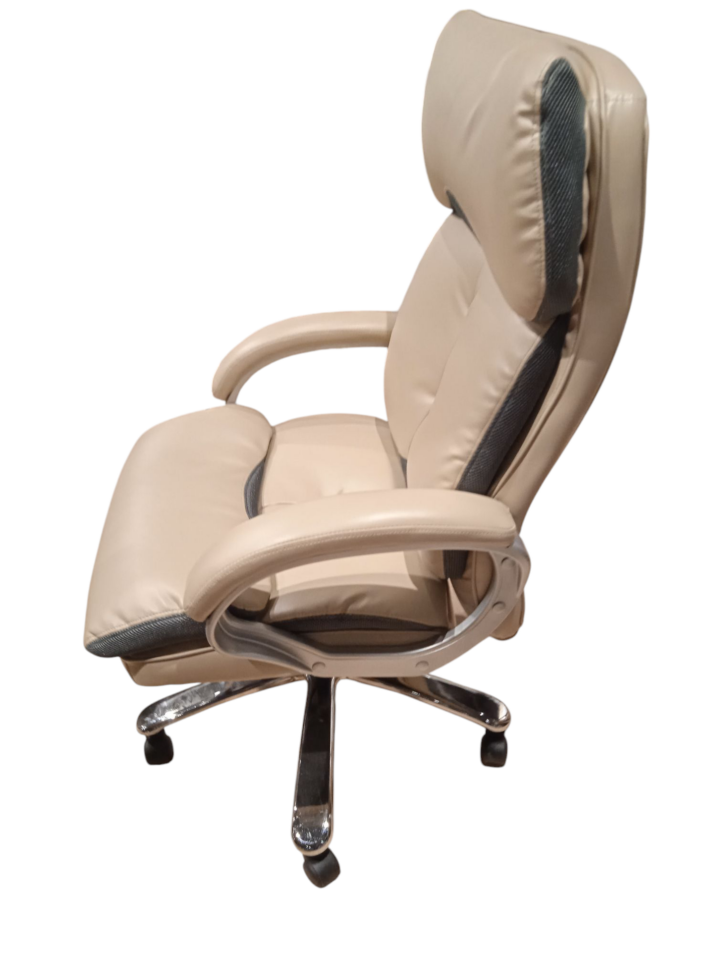 Office chair Edmond, beige eco leather