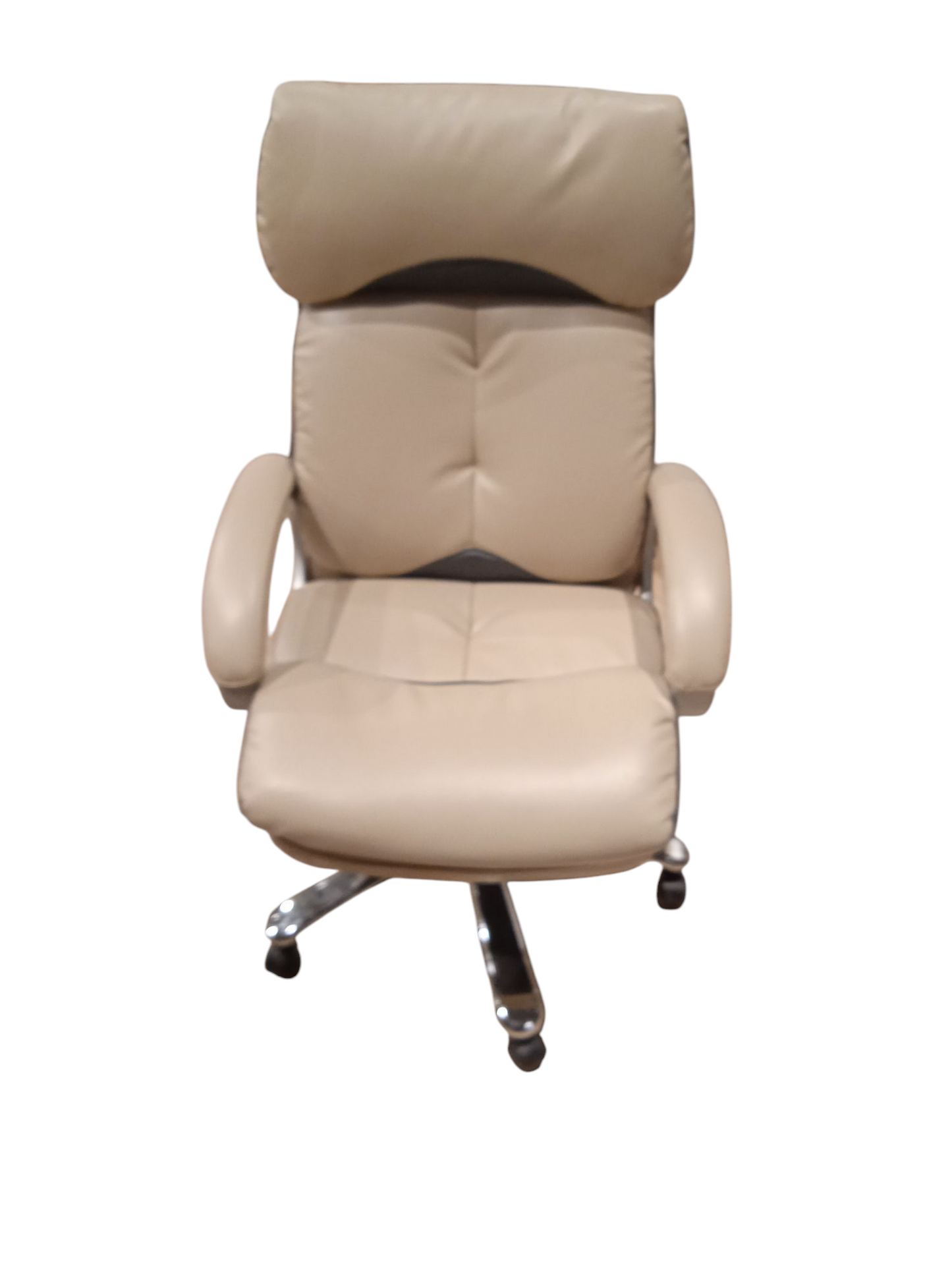 Office chair Edmond, beige eco leather