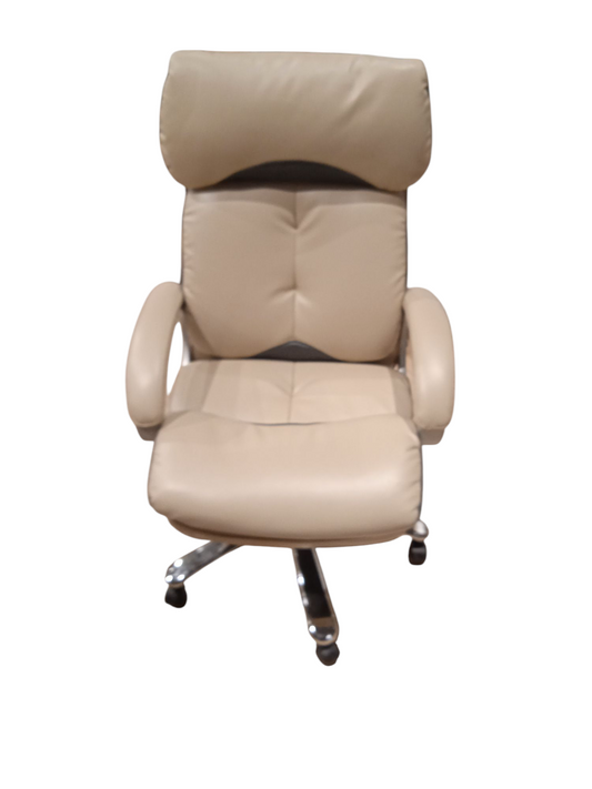 Office chair Edmond, beige eco leather
