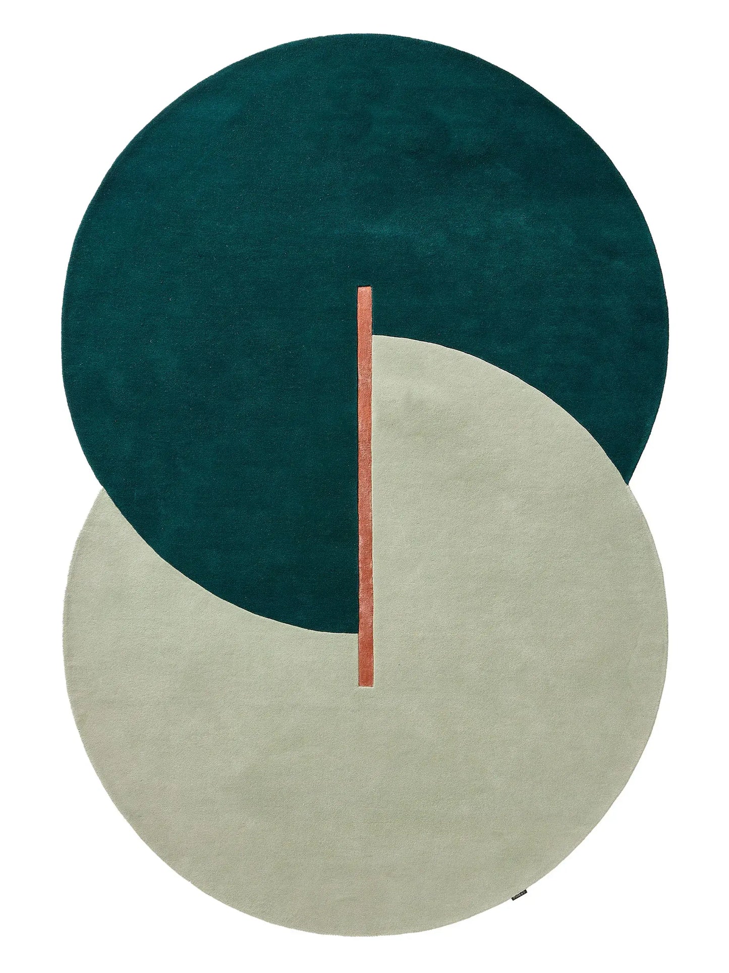 Luxurious Green Wool Flat-weave Rug