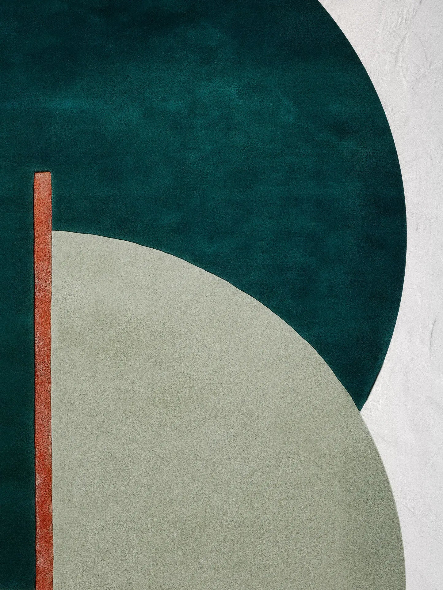 Luxurious Green Wool Flat-weave Rug