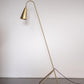 Natural Brass Contemporary-Modern Floor Lamp Handcrafted in Italy