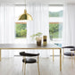 Factory Medium Suspension Light in Brass