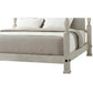 Carved Limestone Painted Mahogany Four-Poster Bed