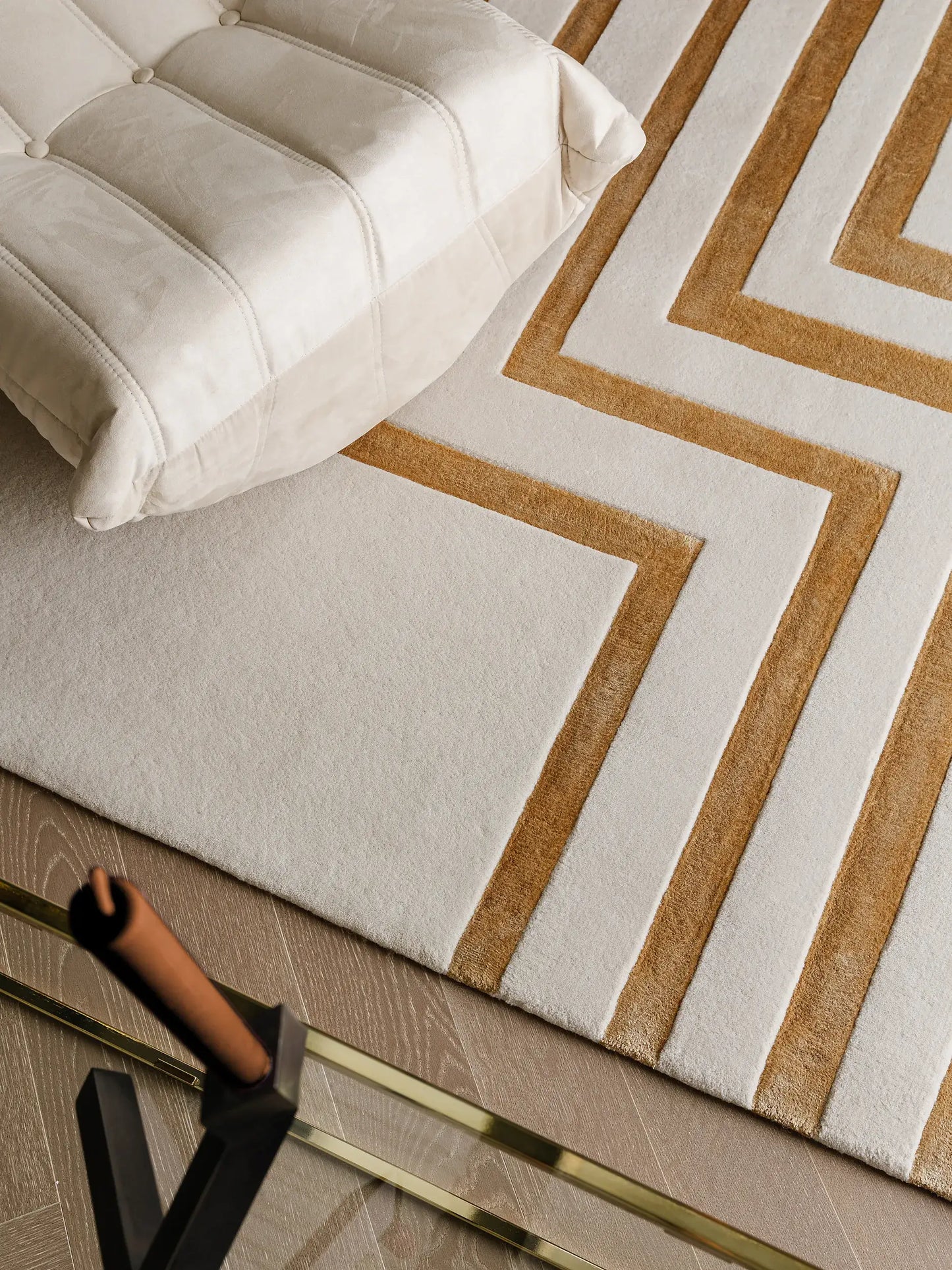 Parker Cream Wool & Lyocell Rug