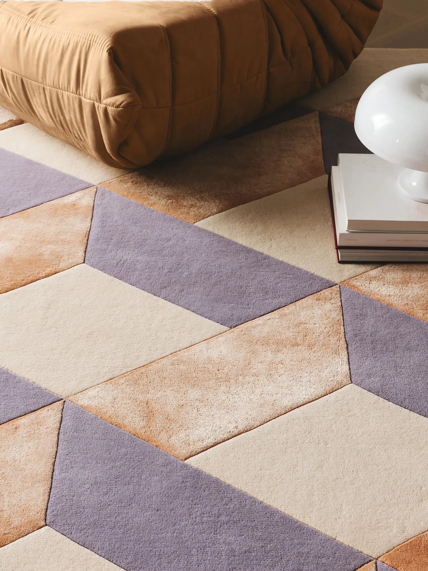 Paul Orange Wool & Lyocell Rug