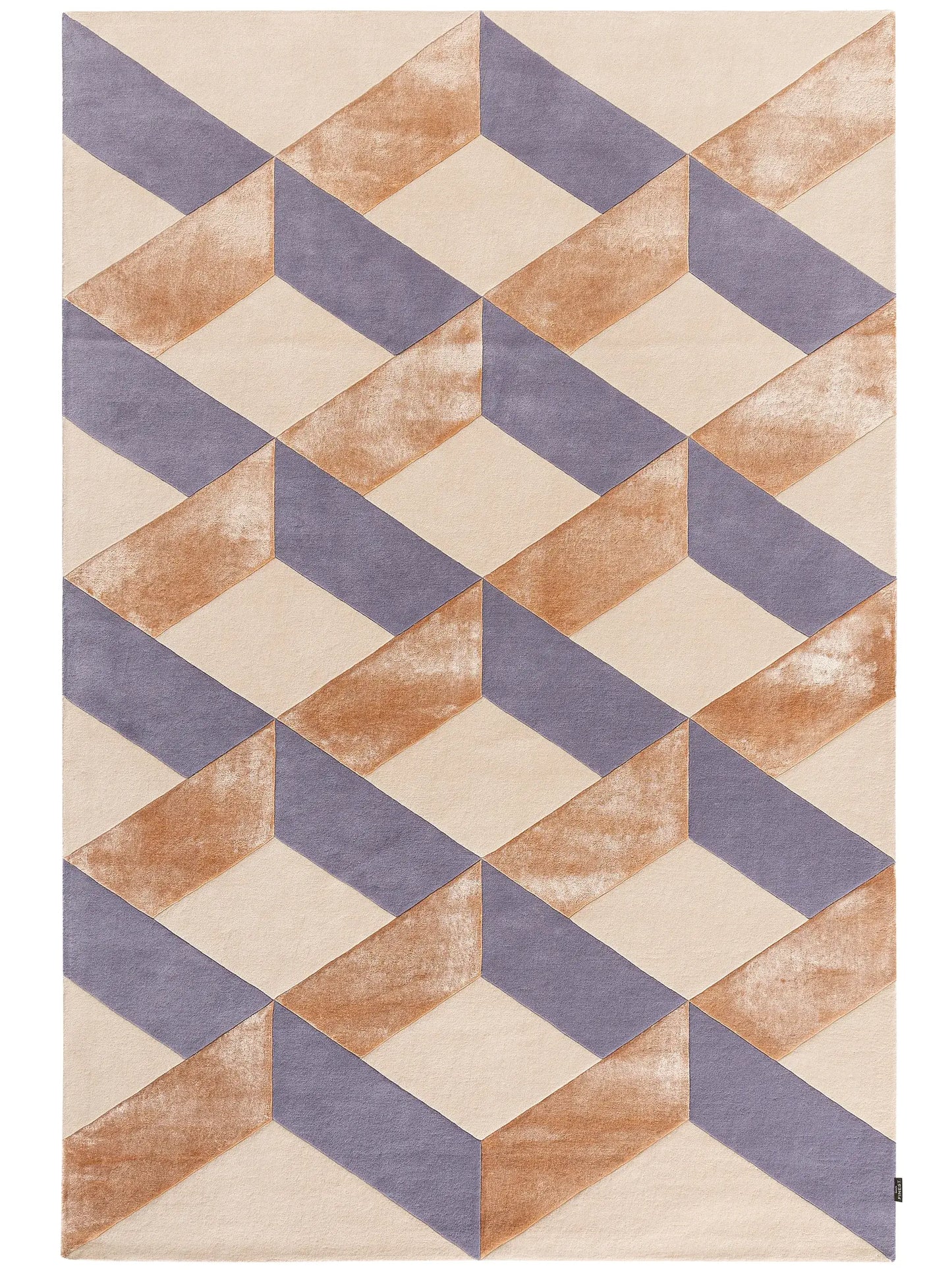 Paul Orange Wool & Lyocell Rug