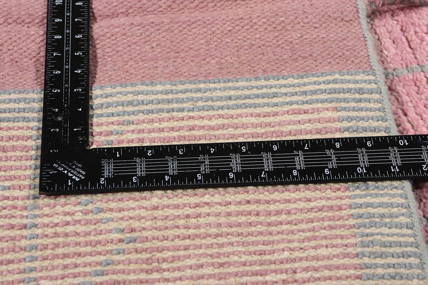 Blushing Nomad Boho Chic Pink Moroccan Wool Rug – 254 x 310 cm