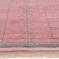 Blushing Nomad Boho Chic Pink Moroccan Wool Rug – 254 x 310 cm