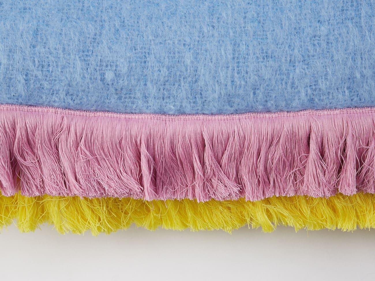 Pompallier Hand Embroidered Mohair Throw Blanket