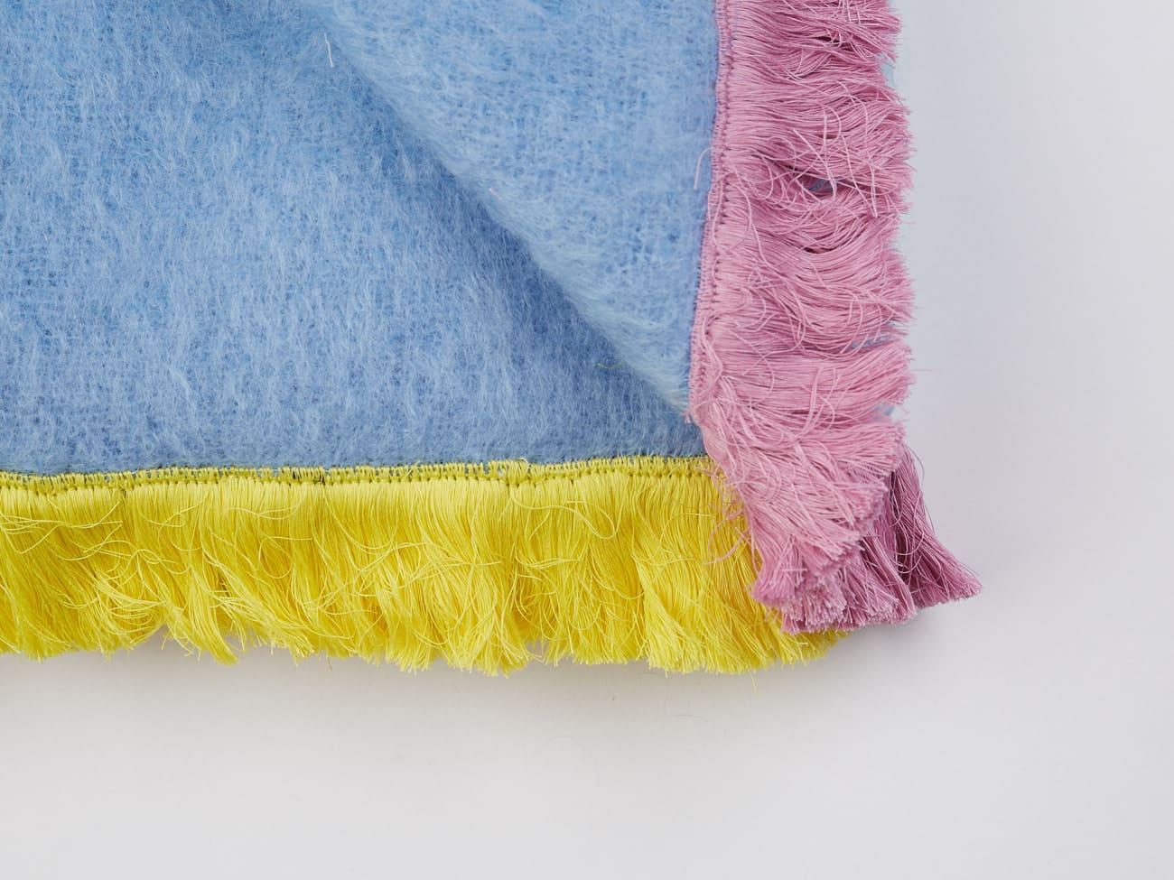 Pompallier Hand Embroidered Mohair Throw Blanket