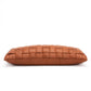 Modern Brown Woven Leather Decorative Lumbar Pillow