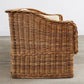 Rattan Settee Armchair in Scalamandre