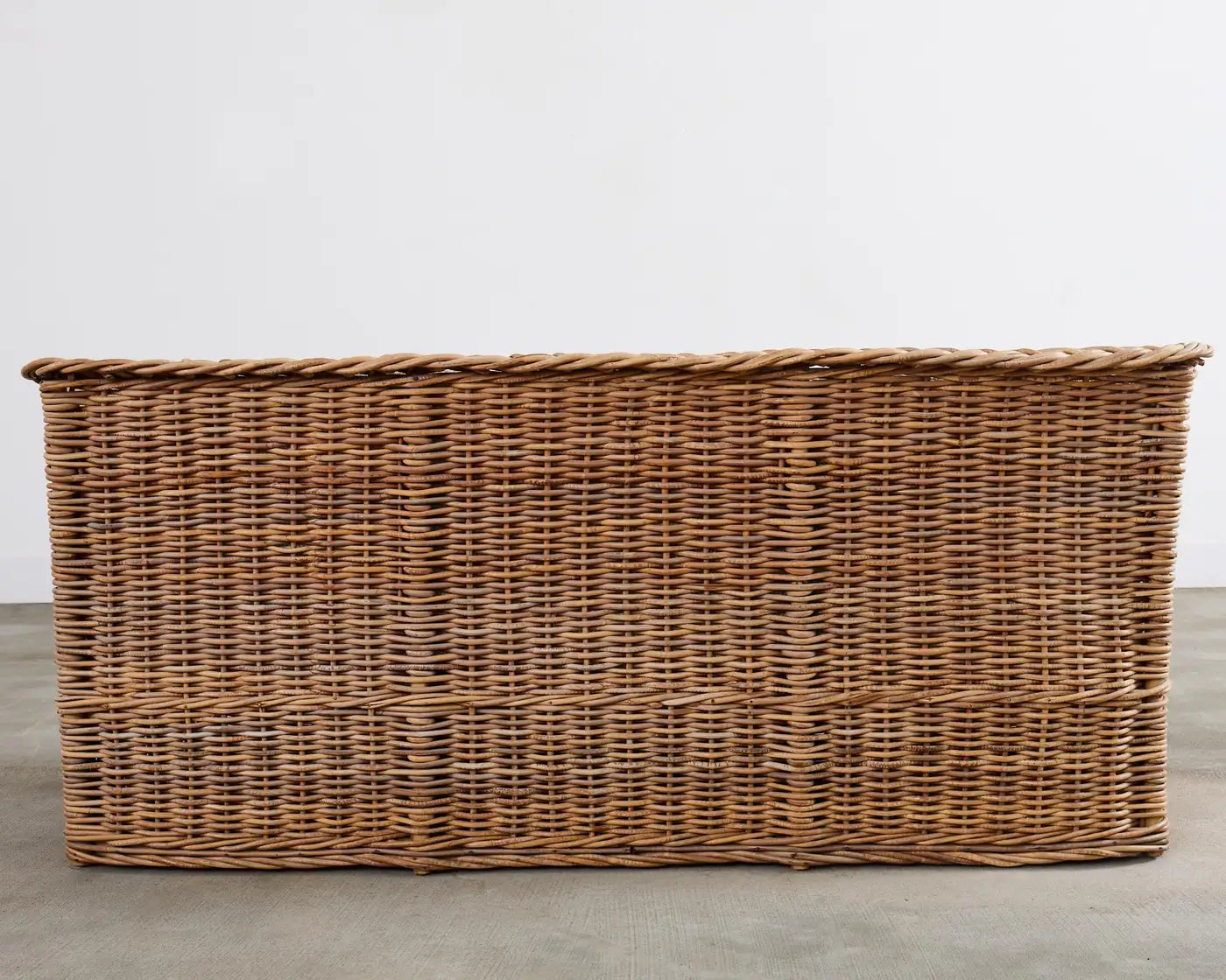 Rattan Settee Armchair in Scalamandre