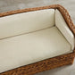 Rattan Settee Armchair in Scalamandre