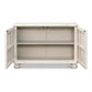 REEDED ANTIQUE WHITE CABINET