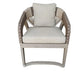 Set of Six Outdoor Dining Chairs In Rustic Grey Teak