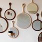 Large Sophia Wall Mirror – Dark Walnut Frame with Hand-Hammered Iron Peg