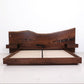 St. Pierre King Bed with Bleached Maple Slab Headboard and Built-in Nightstands