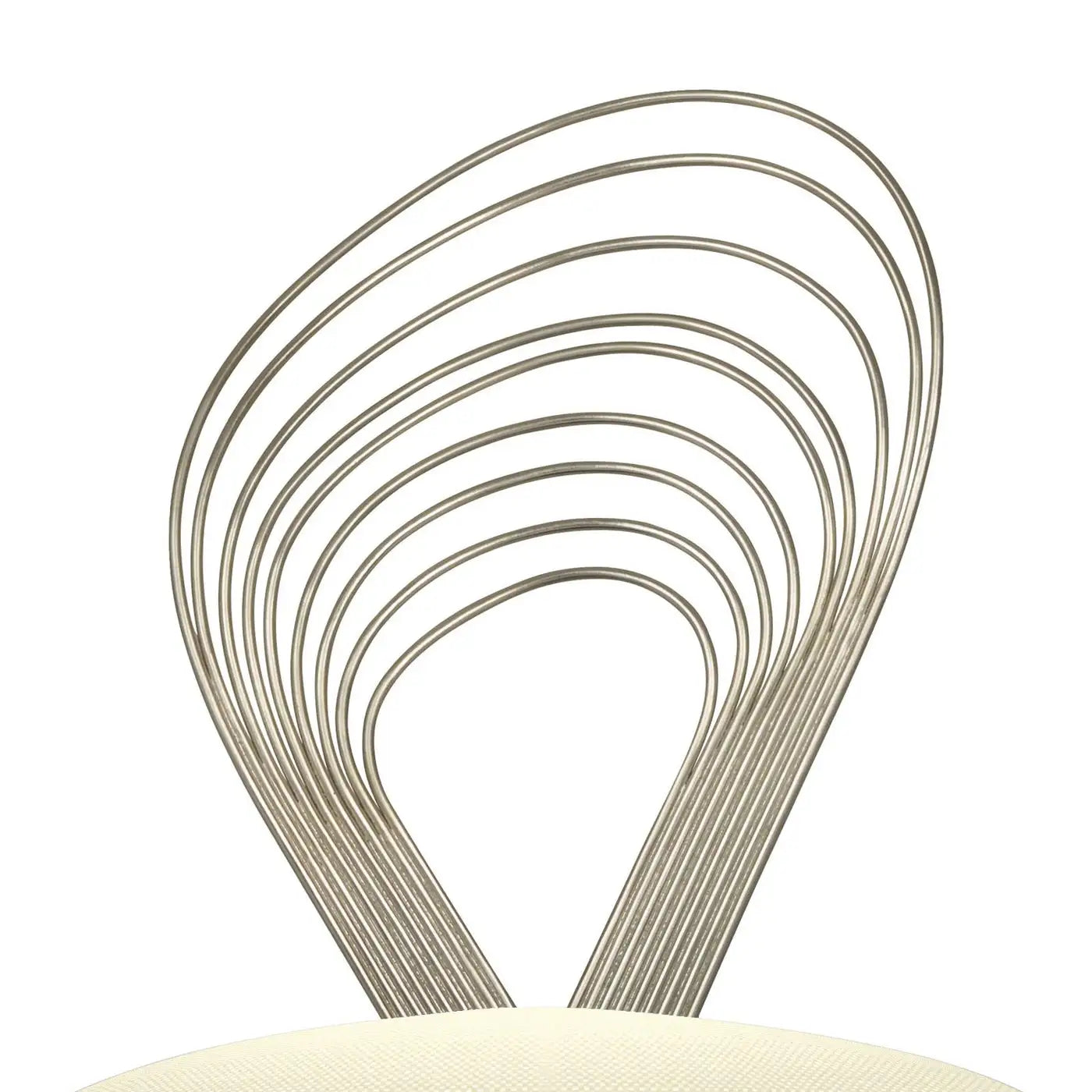 Treble Armchair with Swirls Metal Backrest in Velvet