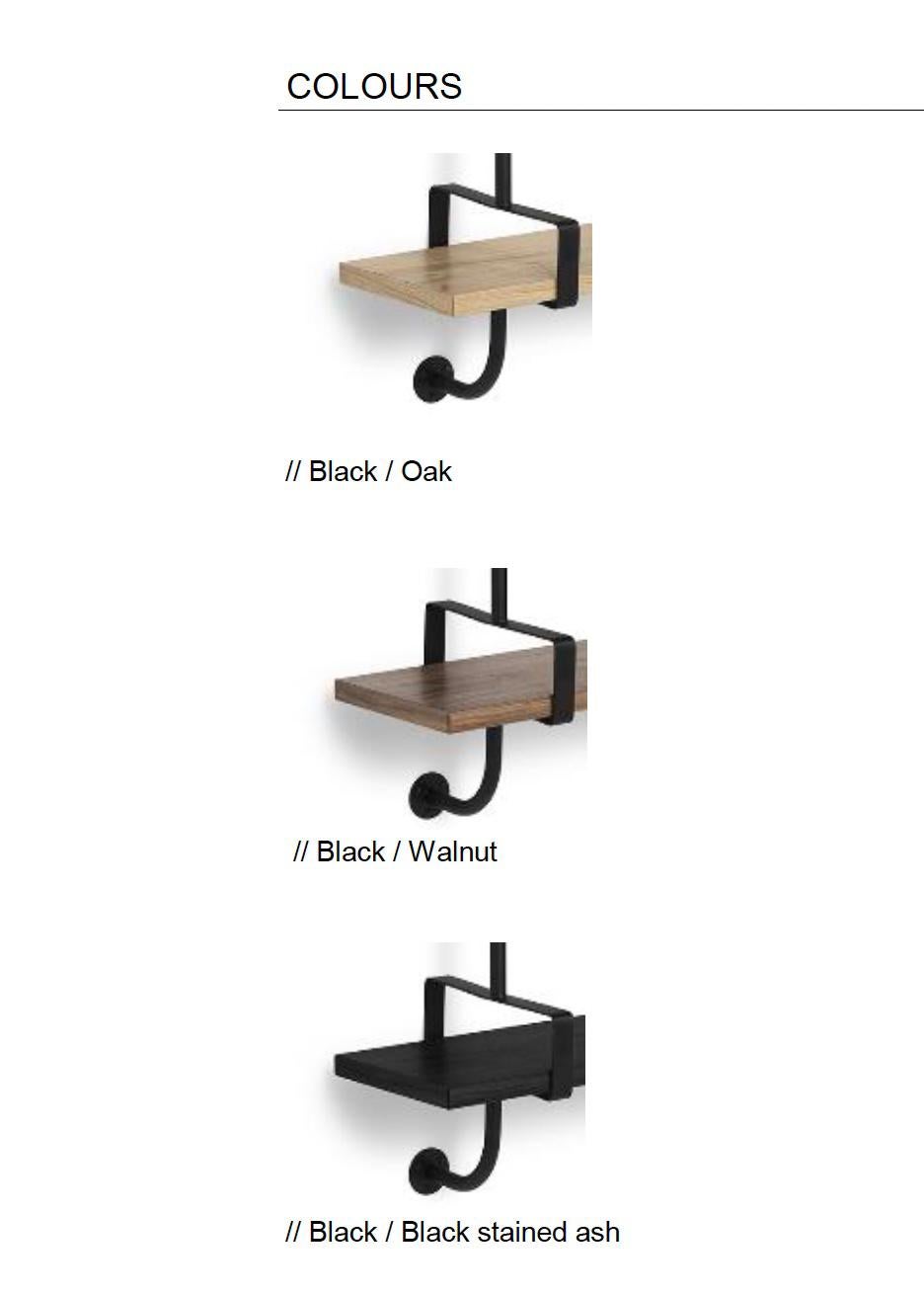 Mid-Century Modern ‘Démon’ 5-Shelf System in Black Ash – Medium Size