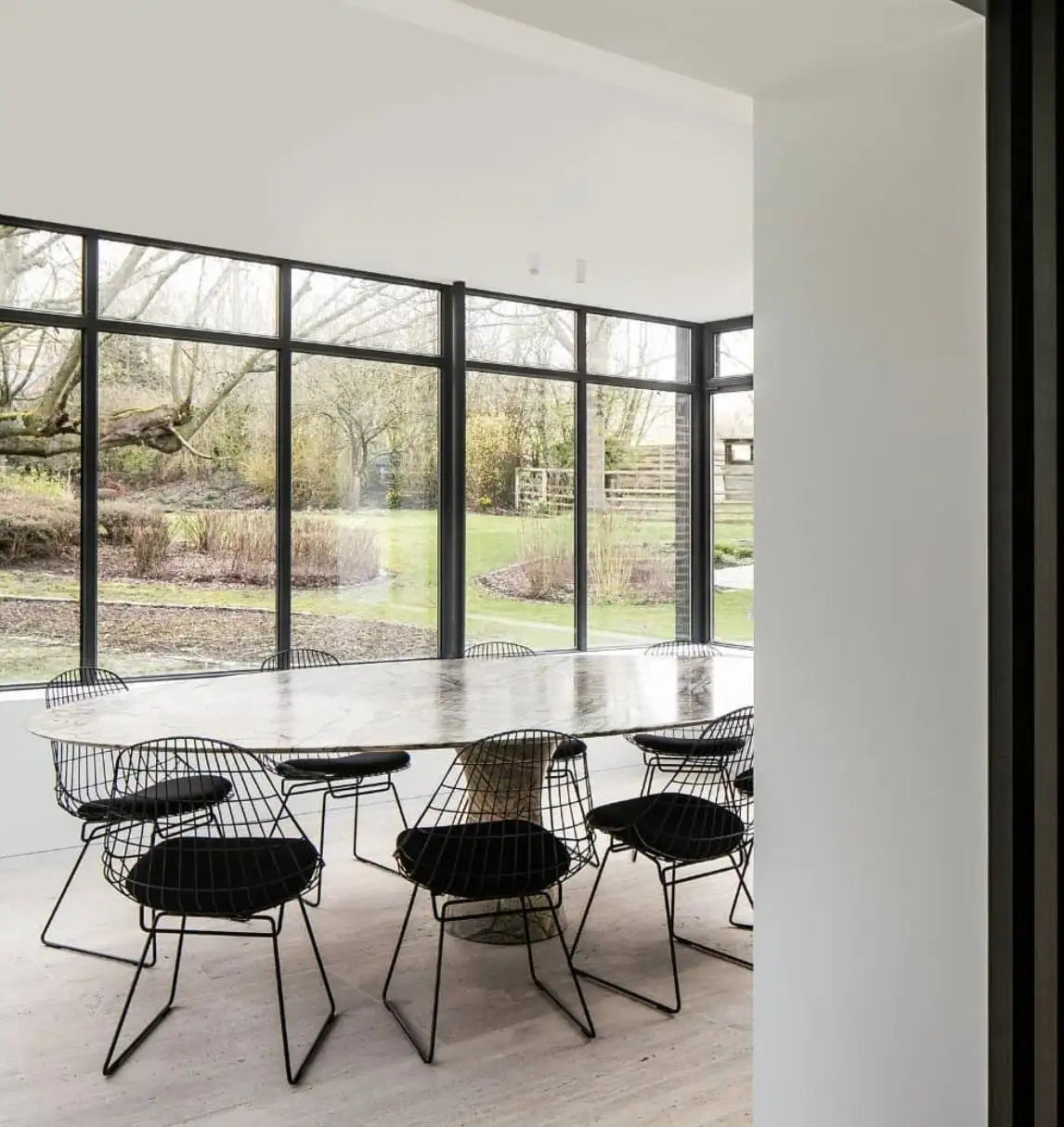 Contemporary Oval Marble Dining Table 290/75