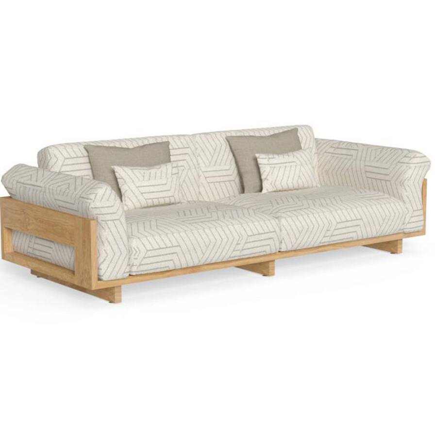 Argo 3 Seater Garden Sofa Wooden Frame