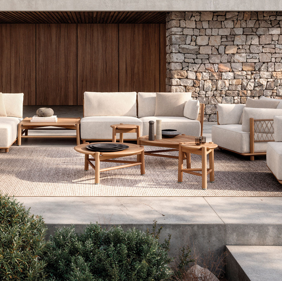 Salina Outdoor Right End Sofa Unit | Teak | Fine Rope