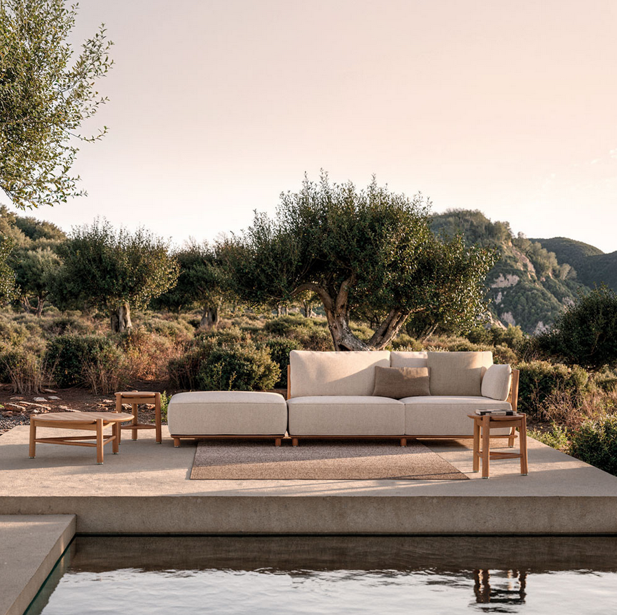 Salina Outdoor Right End Sofa Unit | Teak | Fine Rope