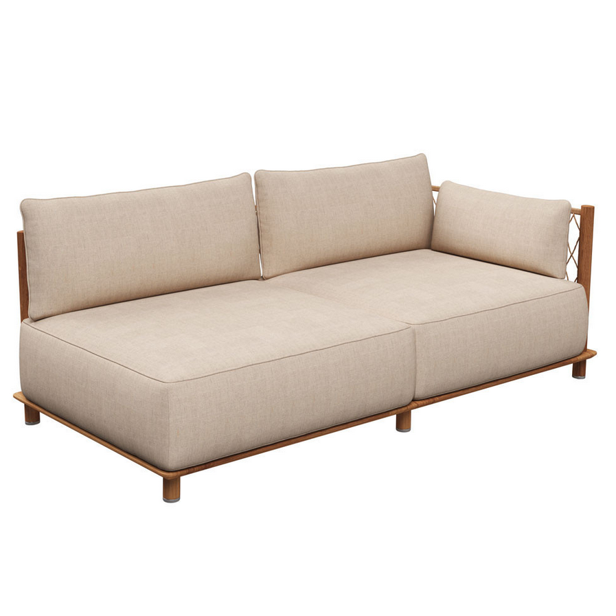 Salina Outdoor Right End Sofa Unit | Teak | Fine Rope
