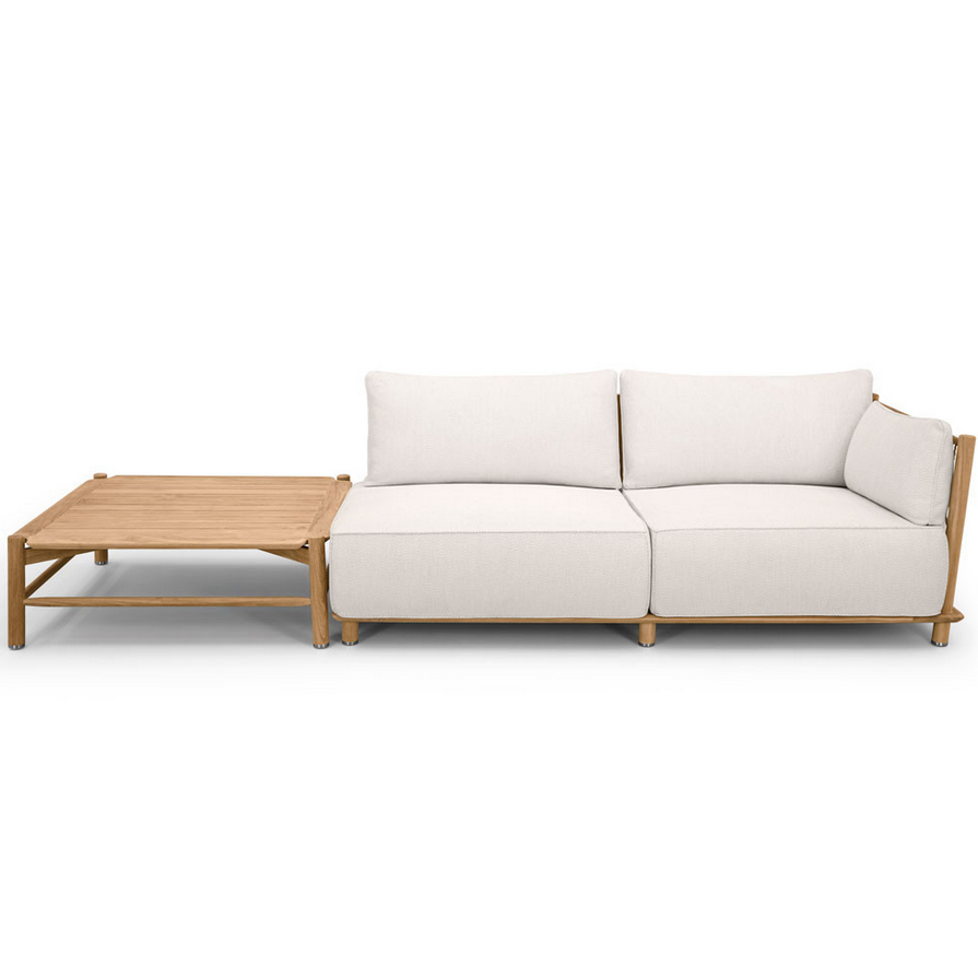 Salina Outdoor Right End Sofa Unit | Teak | Fine Rope