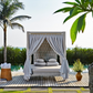 Strips Four Poster Outdoor Daybed